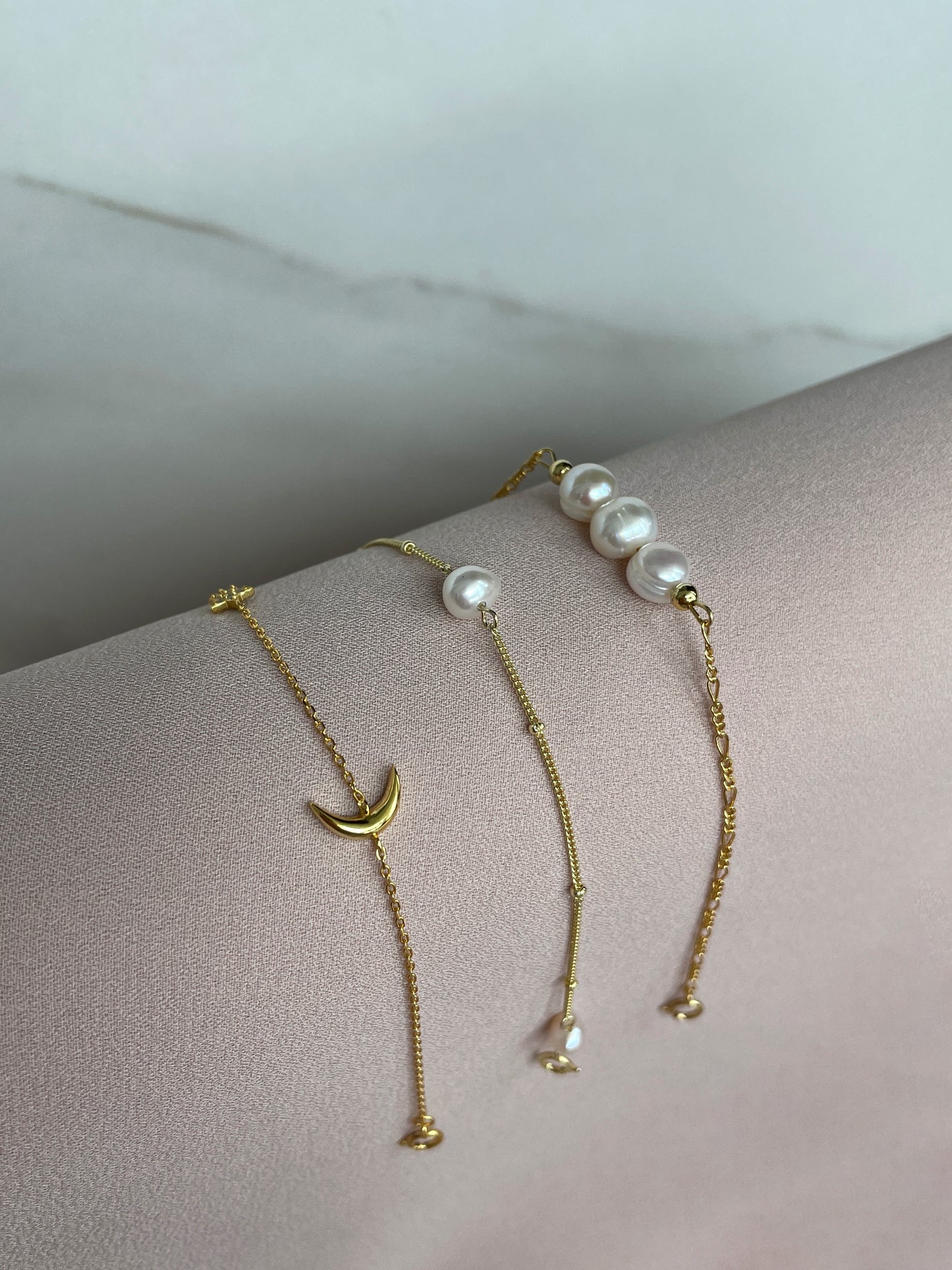 18K Vermeil Dotted Pearl Bracelet