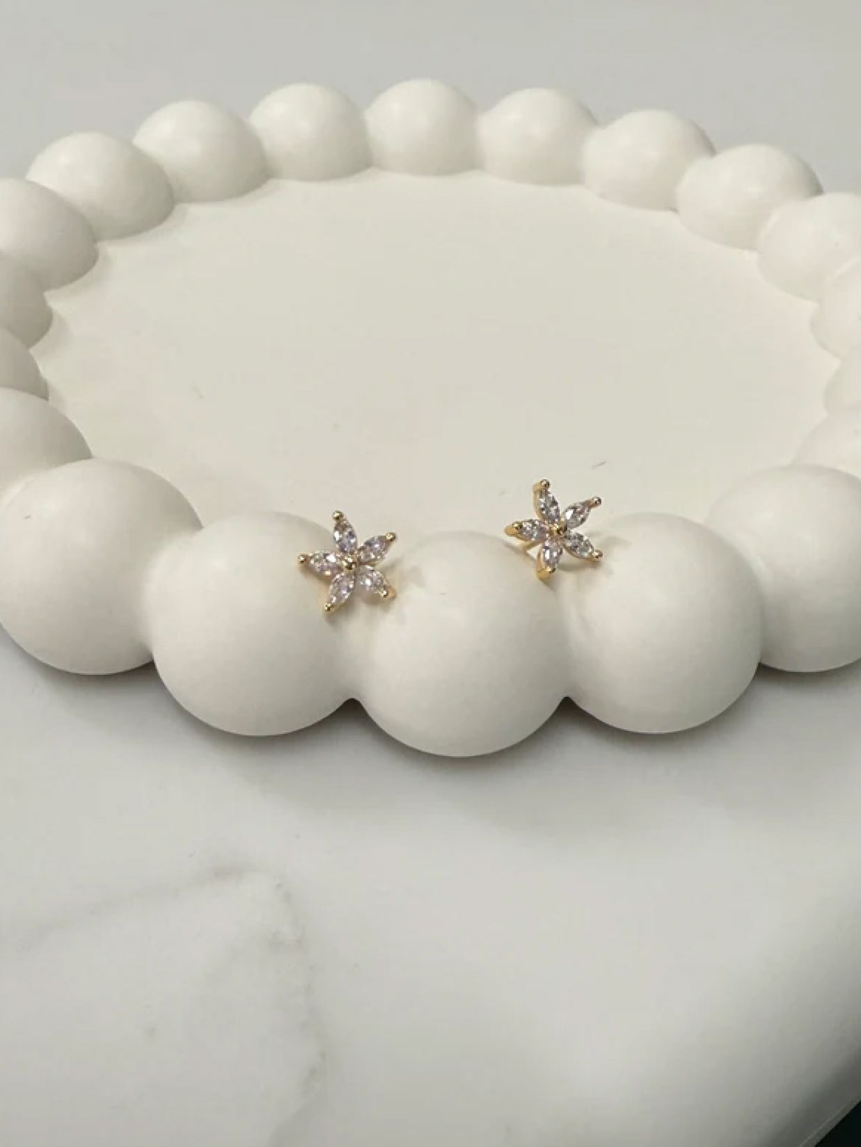 Small 5 Stem Flower Studs