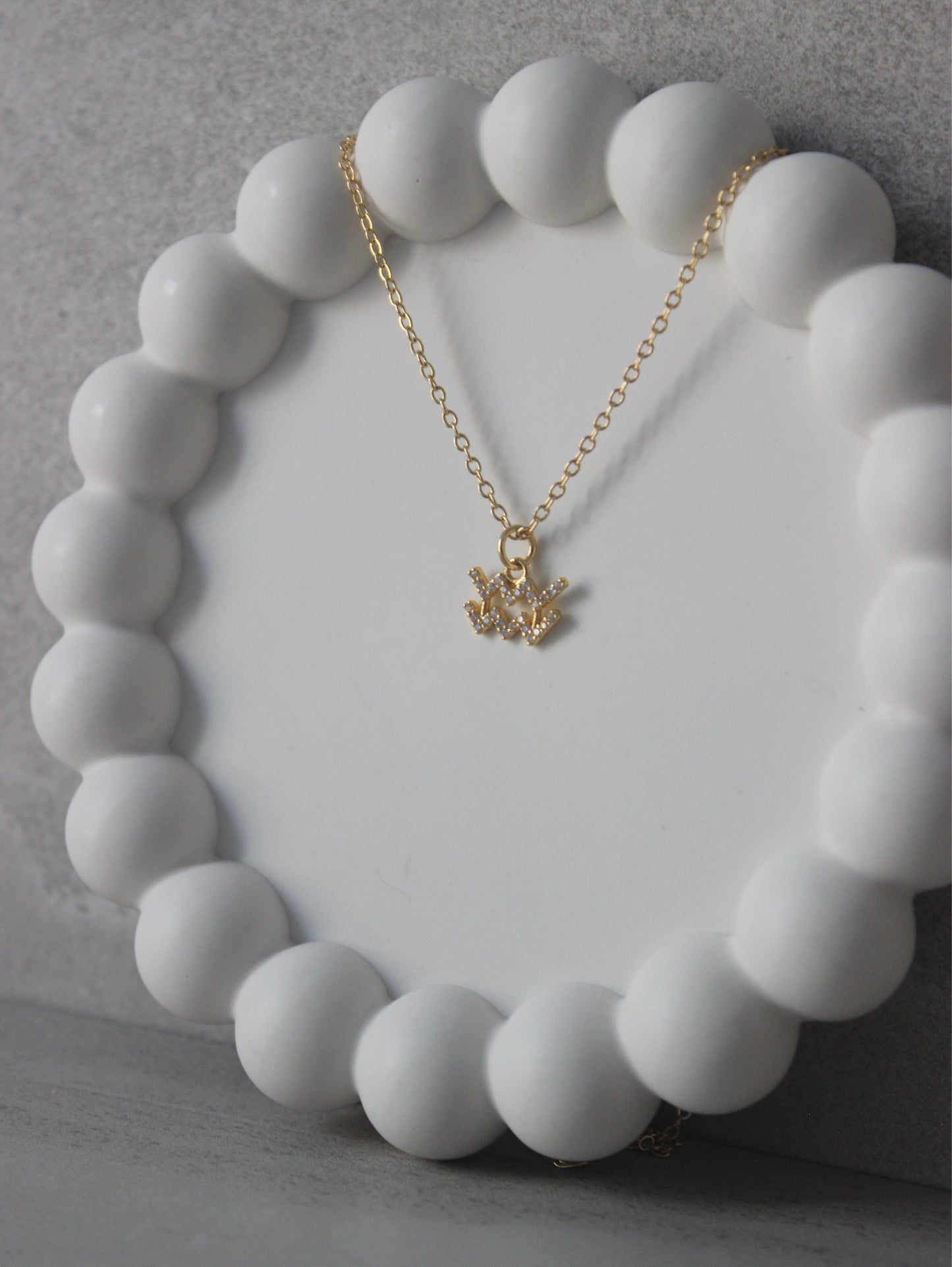 Aquarius CZ Pendant Necklace