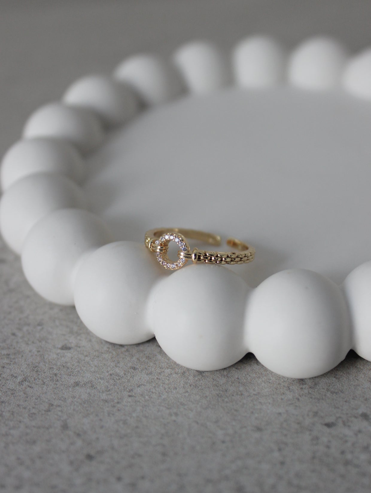 Circle Cubic Zirconia Ring