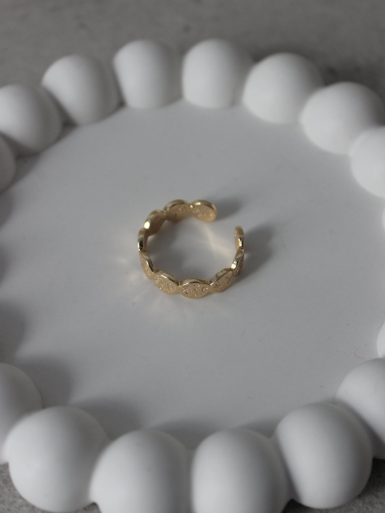 Circle Hammered Ring