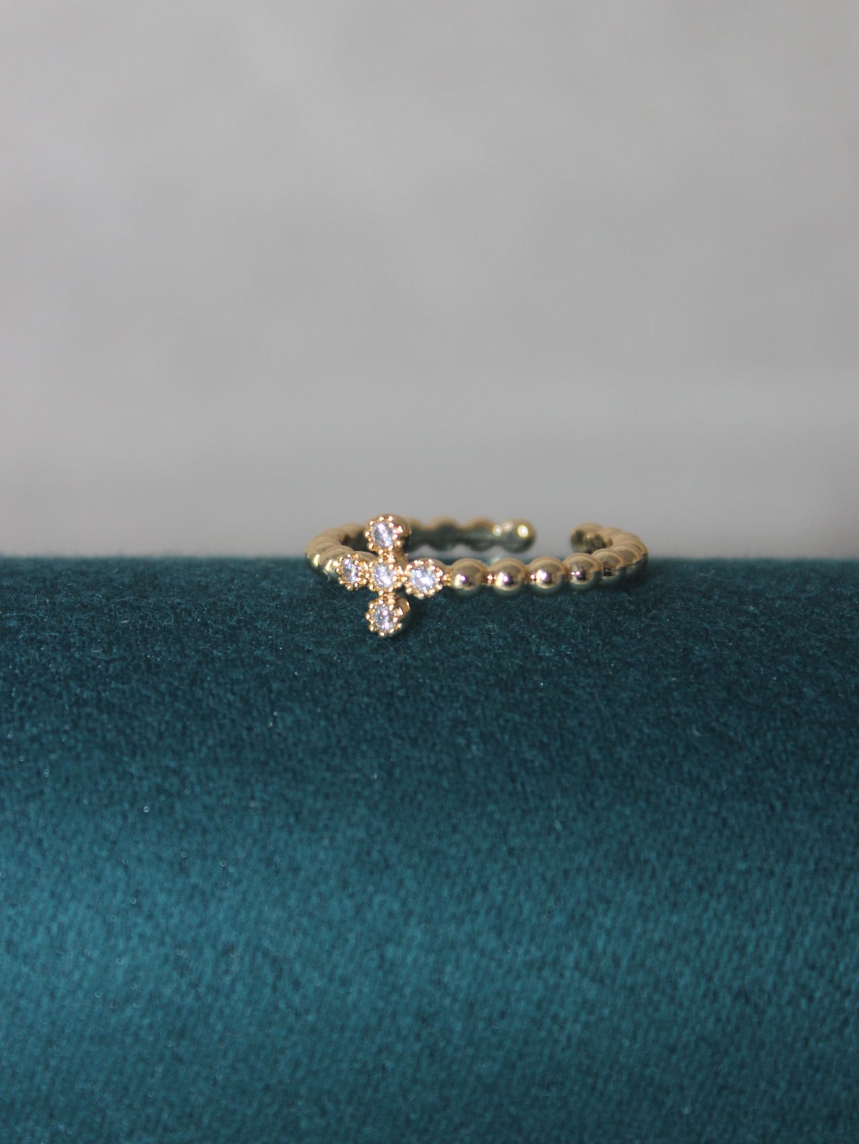 Cross Cubic Zirconia Ring