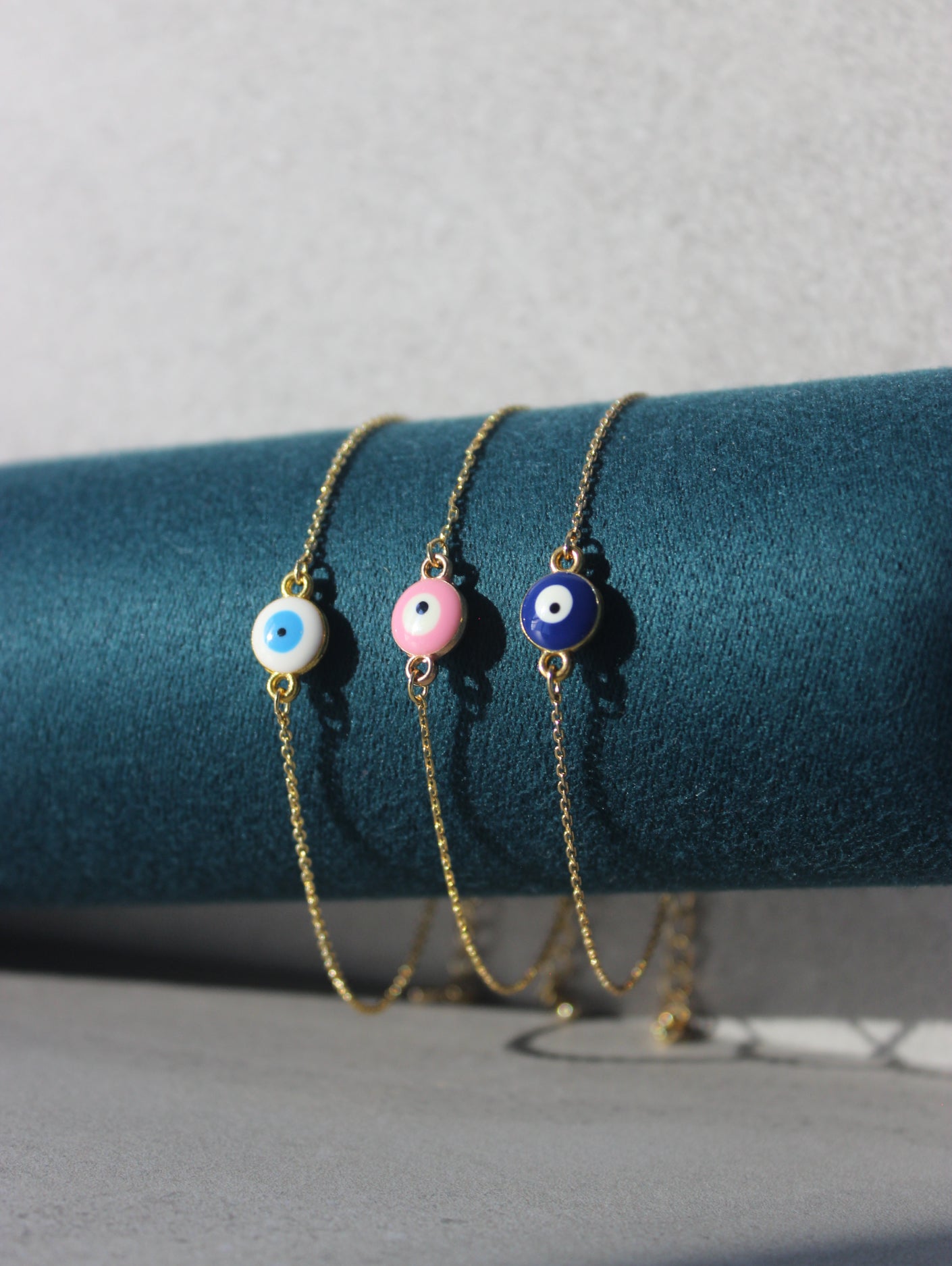 Blue Dainty Evil Eye Bracelet