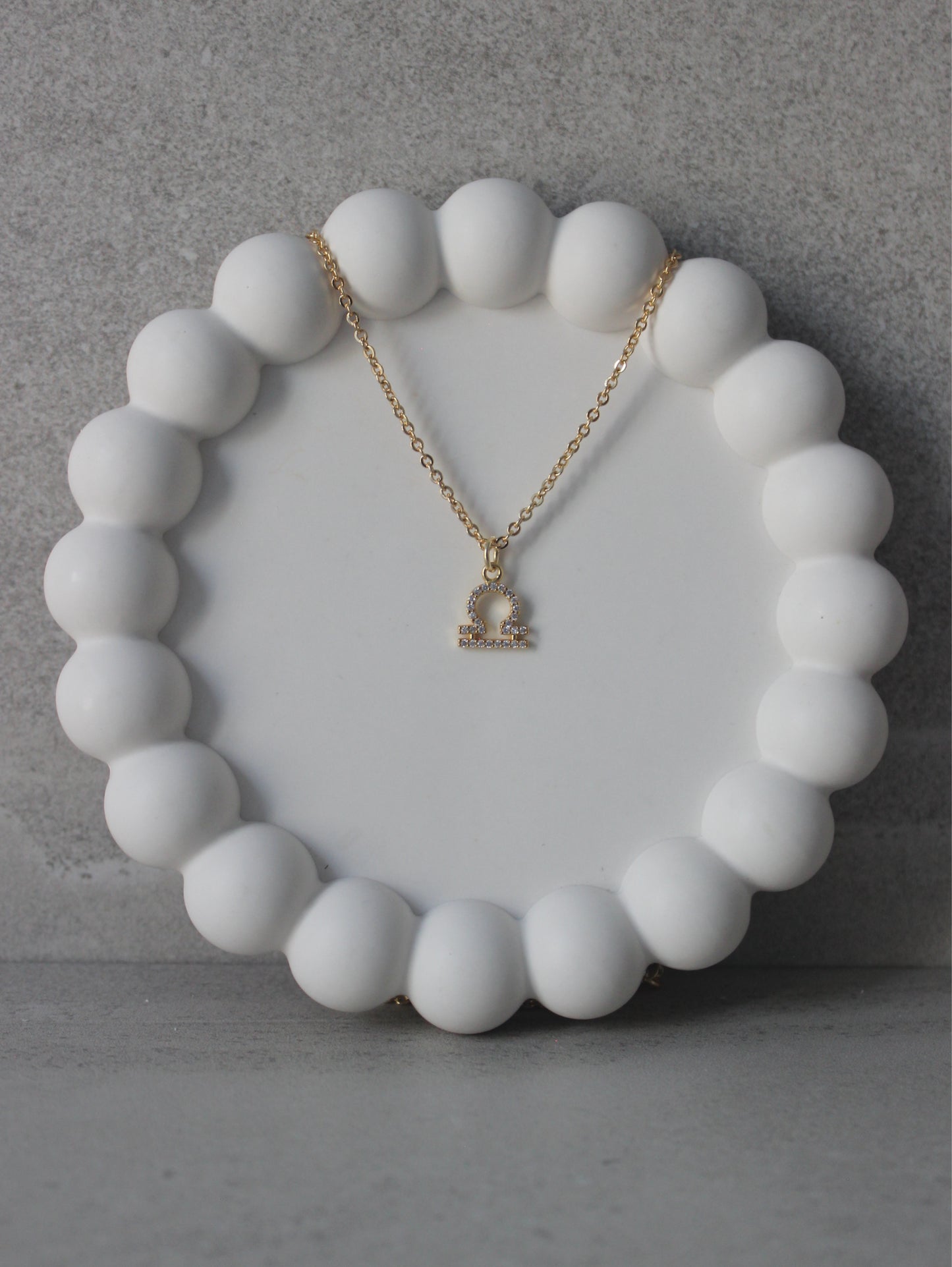 Libra CZ Pendant Necklace