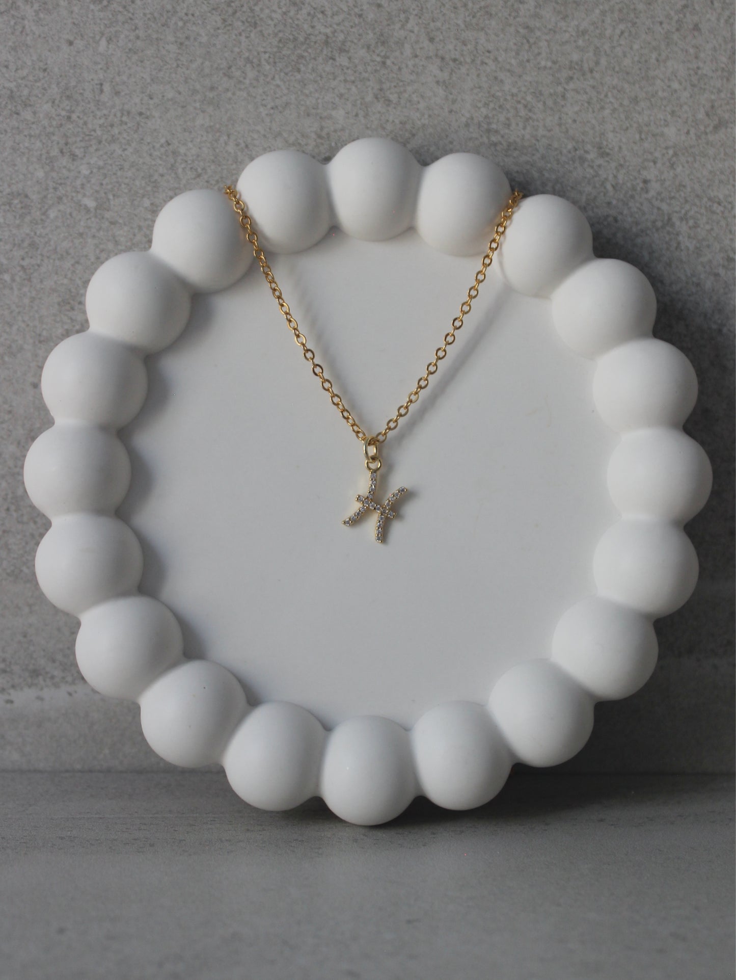 Pisces CZ Pendant Necklace