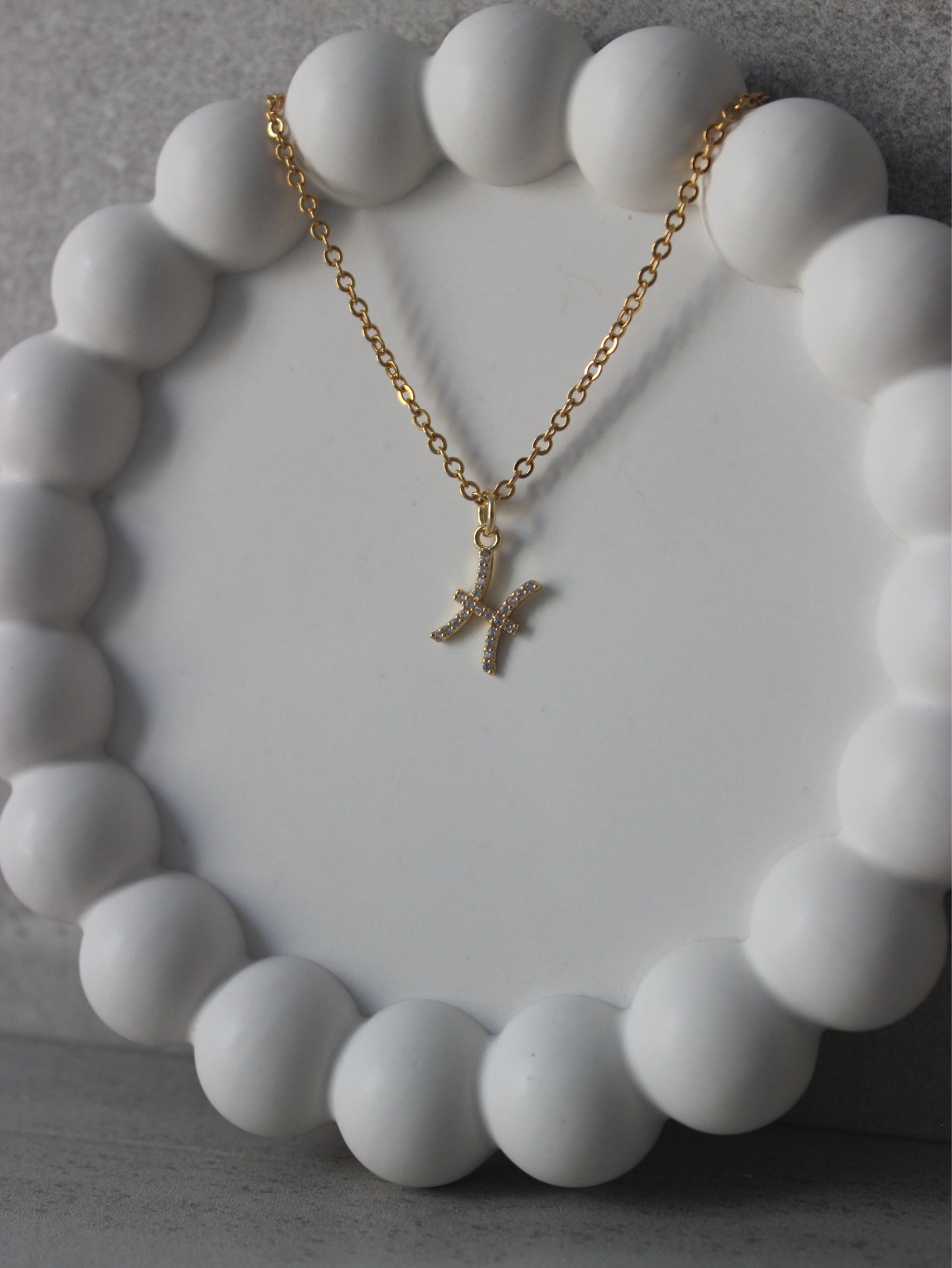 Pisces CZ Pendant Necklace