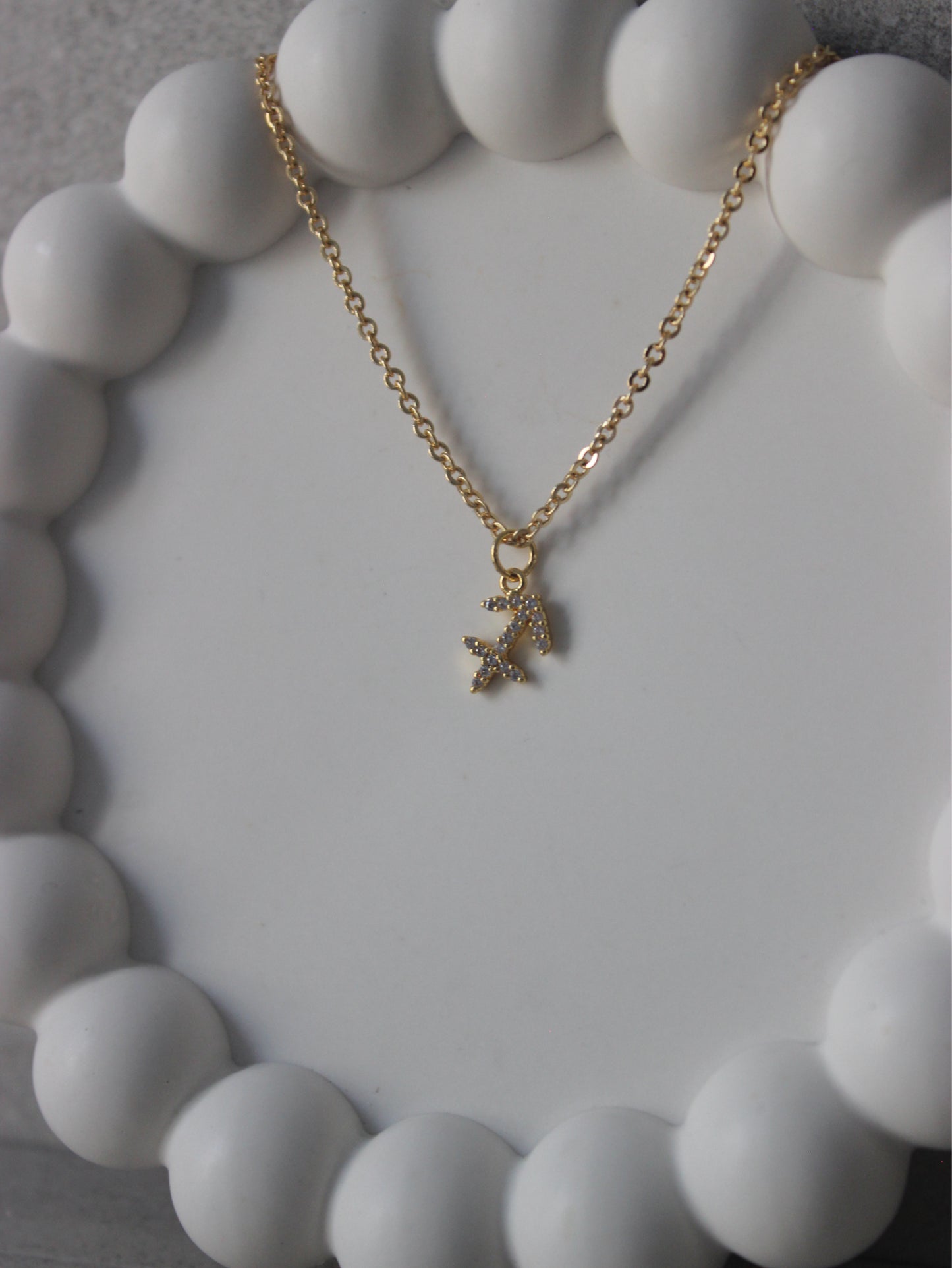 Sagittarius CZ Pendant Necklace