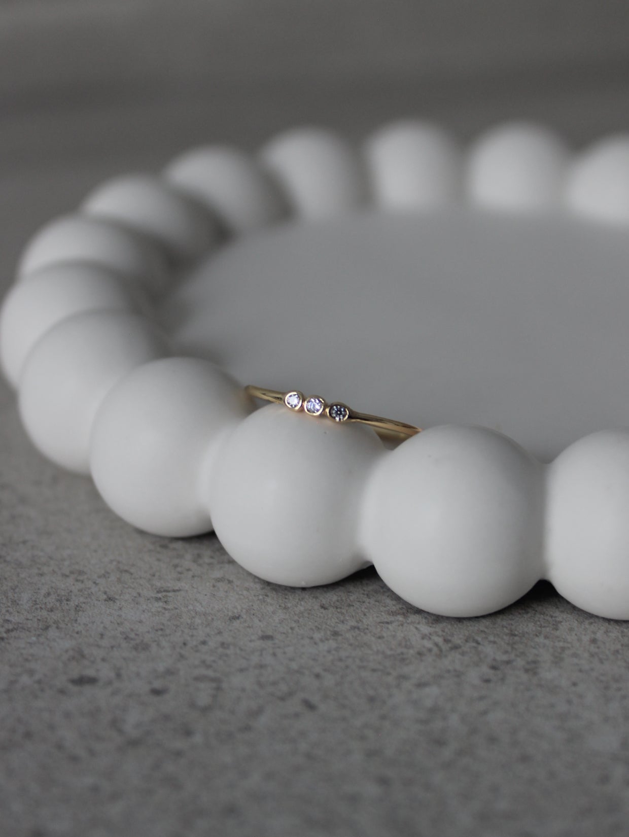 Triple Cubic Zirconia Ring
