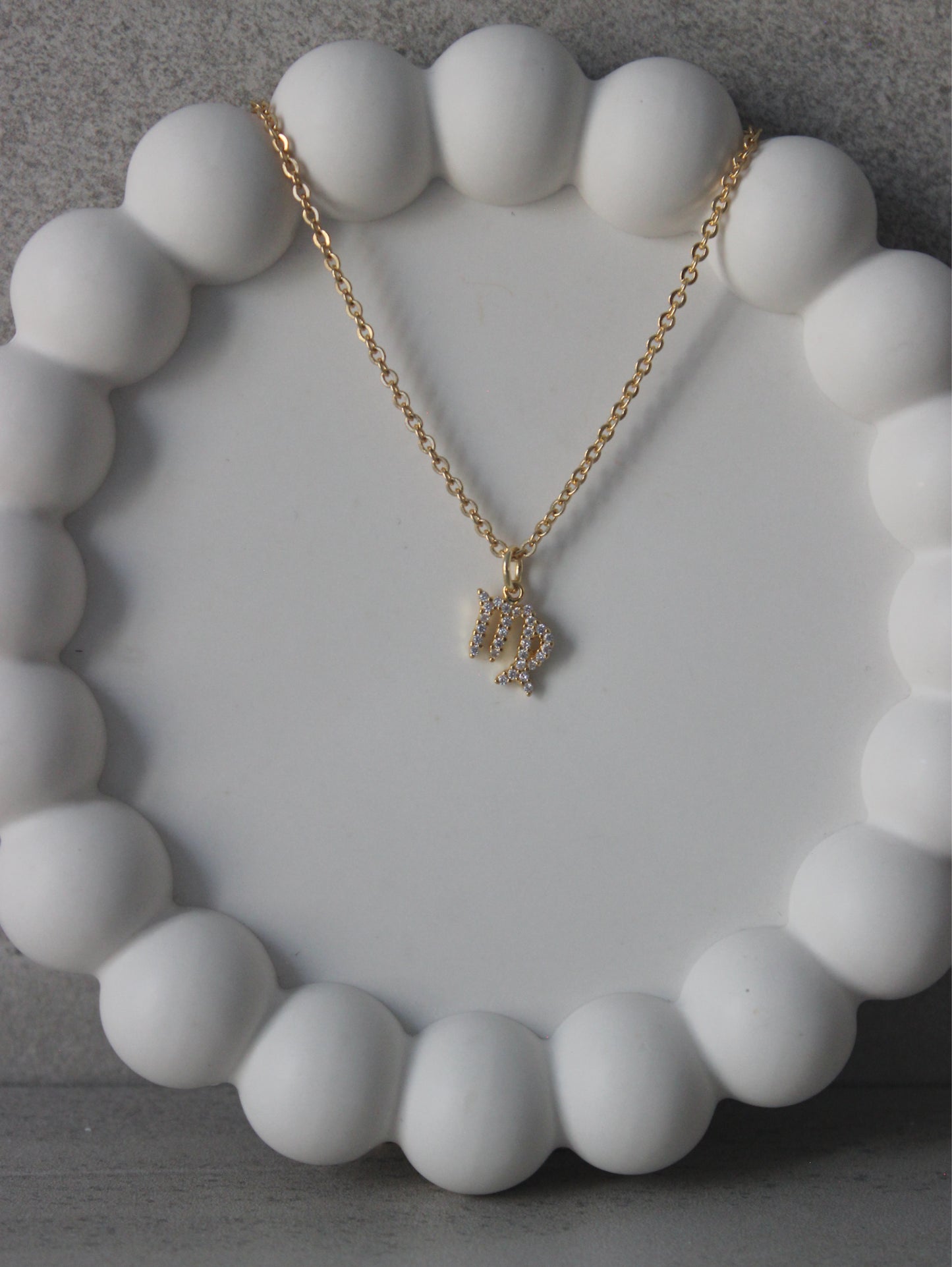 Virgo CZ Pendant Necklace