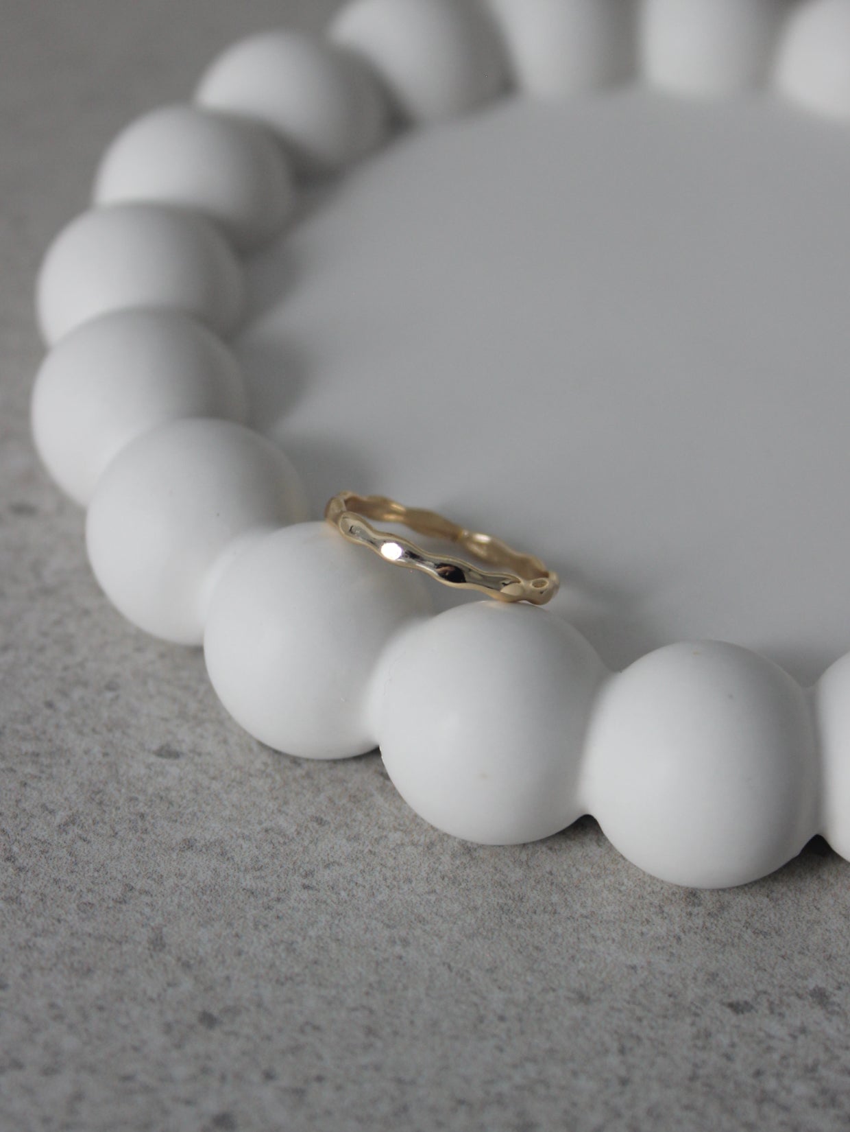 Wave Hammered Ring