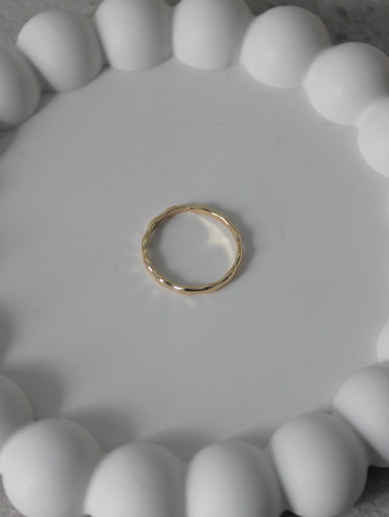 Wave Hammered Ring