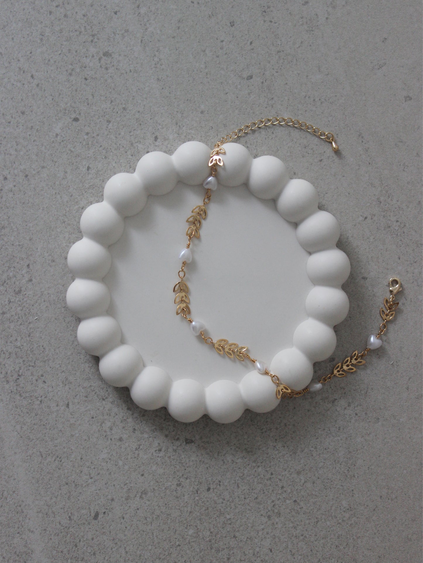 Leaf & Pearl Anklet
