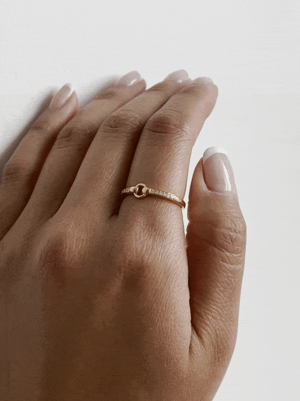 18K Vermeil Link Ring