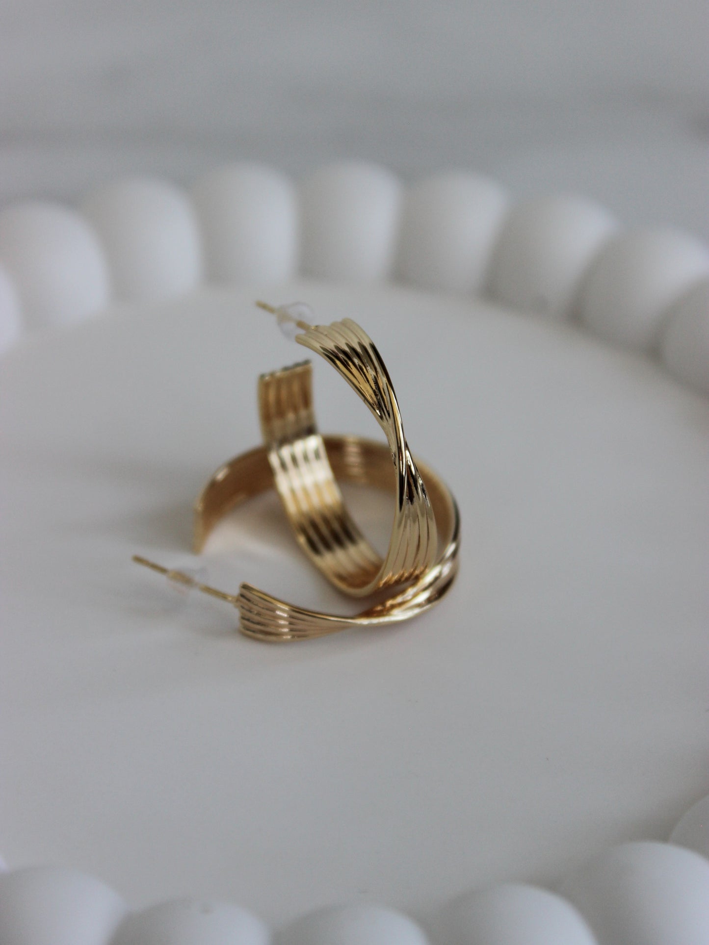 Subtle Twist Hoops