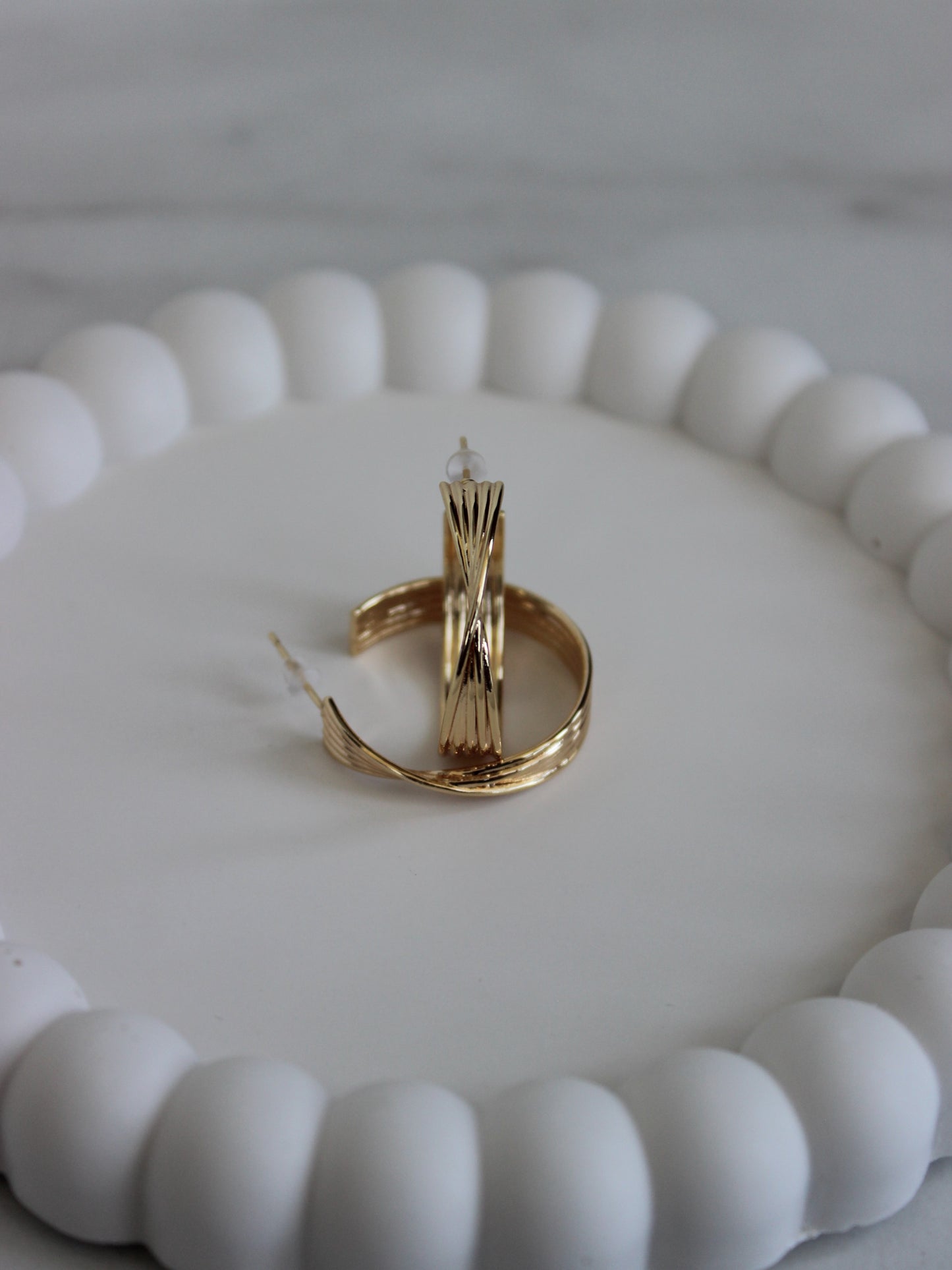 Subtle Twist Hoops