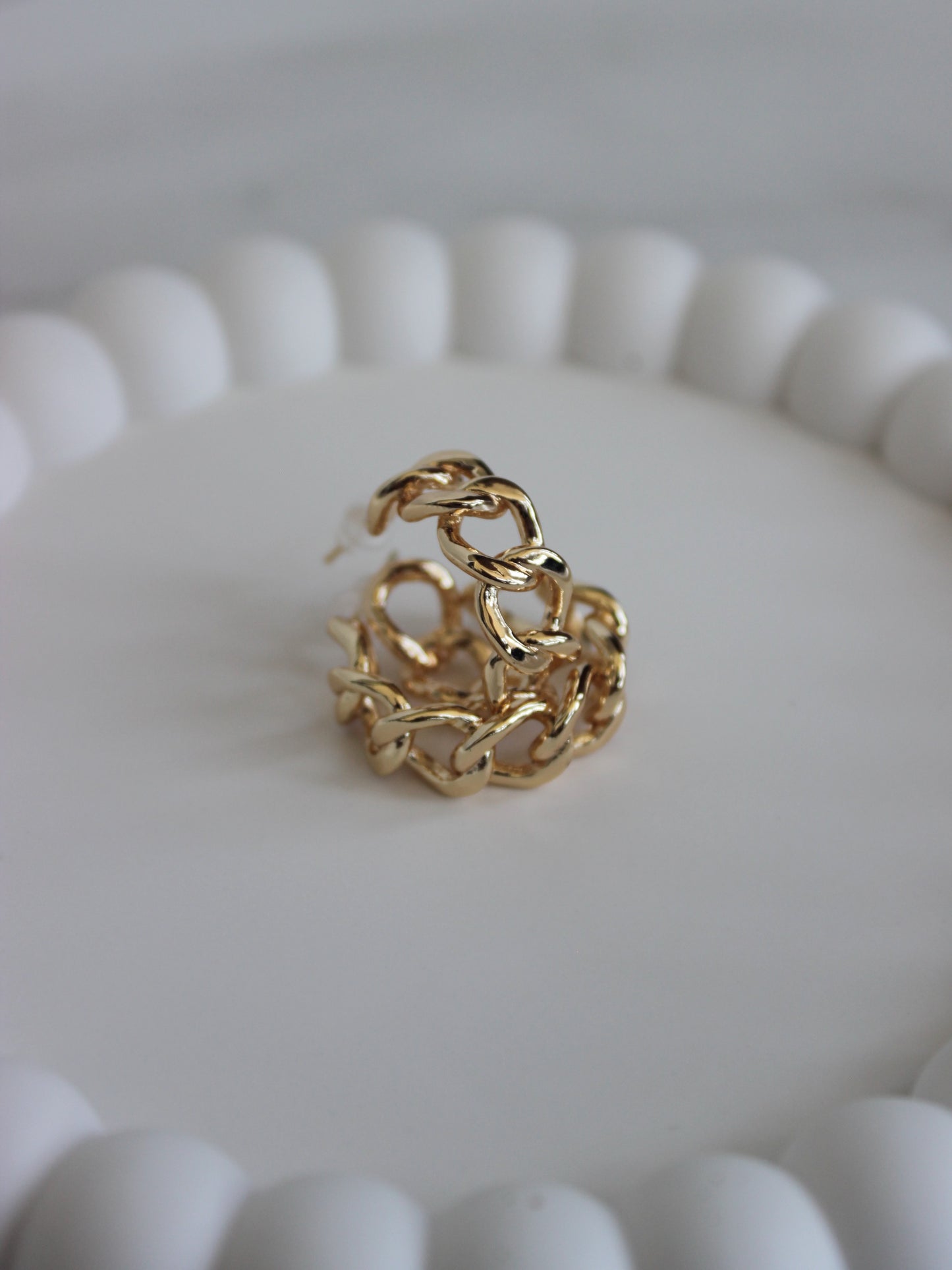 Thick Cuban Chain Hoops