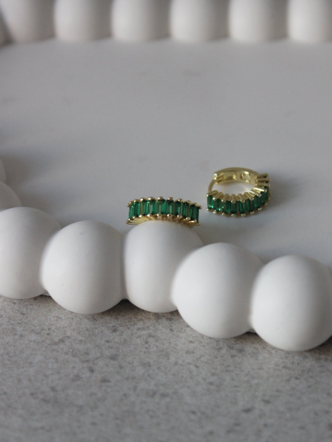 Vermeil Emerald Green Huggies