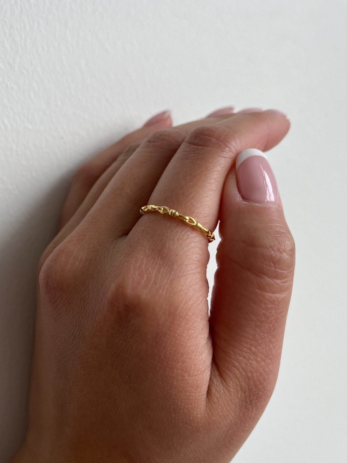 18K Vermeil Wire Chain Ring