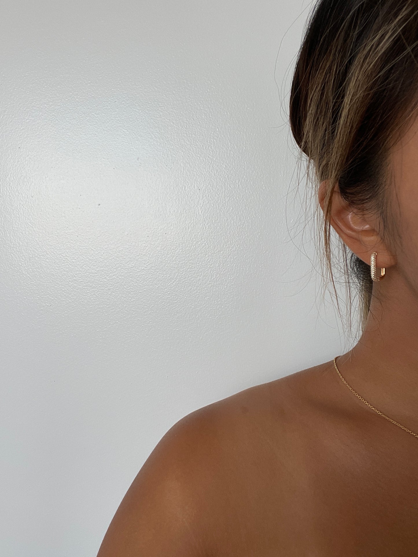 Rectangular Cubic Zirconia Hoops