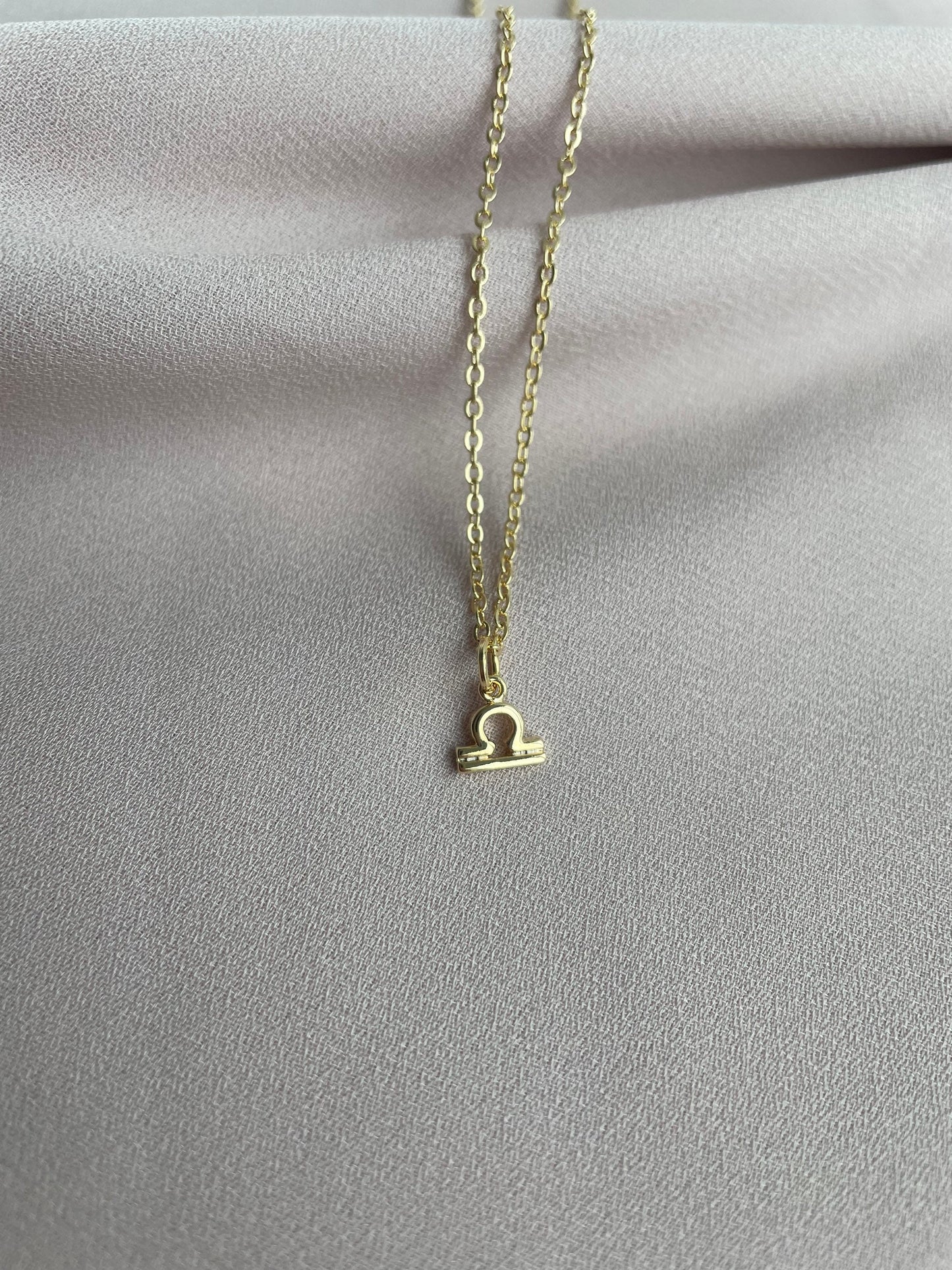 Libra Zodiac Pendant Necklace