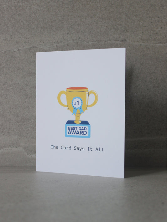 "#1 Best Dad Award" Greeting Card