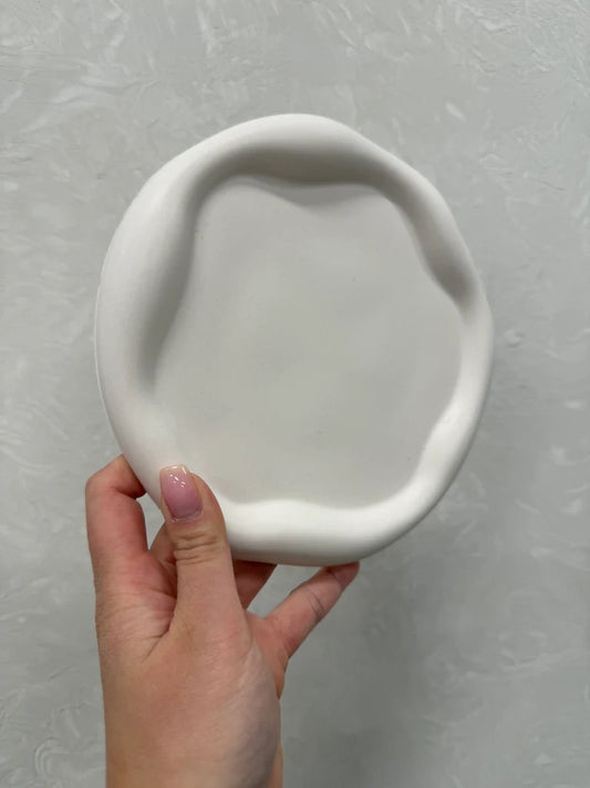 Circle Wavy Jesmonite Tray