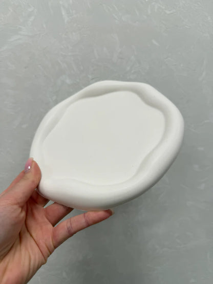 Circle Wavy Jesmonite Tray