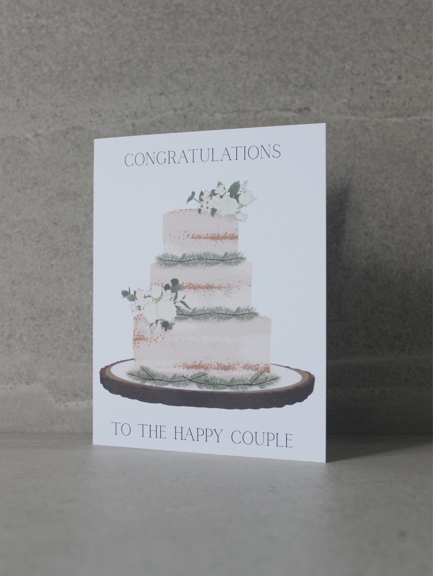 "Congratulations to the happy couple" Greeting Card