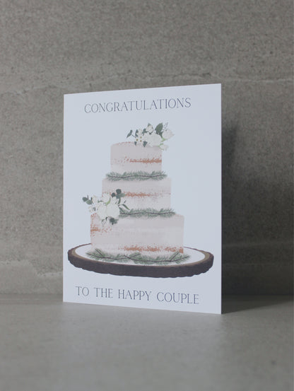 "Congratulations to the happy couple" Greeting Card