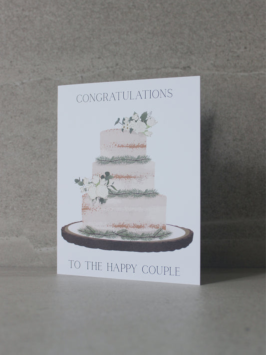 "Congratulations to the happy couple" Greeting Card