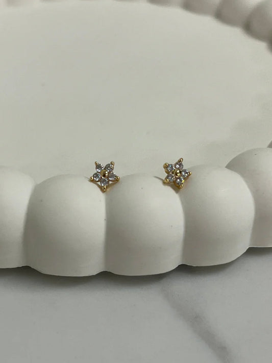Mini 5 Stem Flower Studs