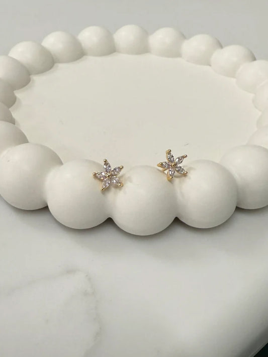 Small 5 Stem Flower Studs