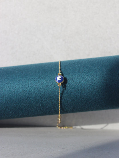 Blue Dainty Evil Eye Bracelet