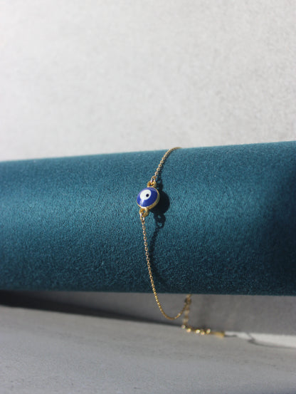 Blue Dainty Evil Eye Bracelet