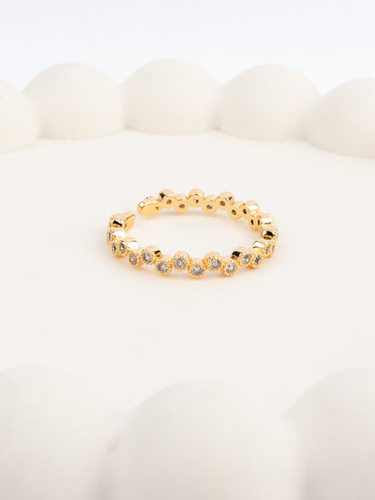 Dotted Cubic Zirconia Ring