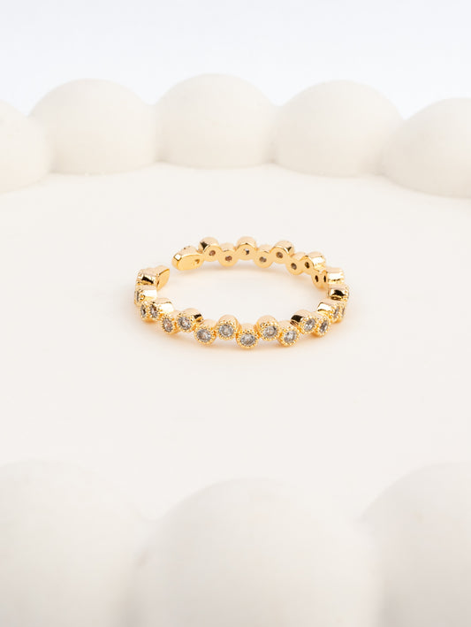 Dotted Cubic Zirconia Ring