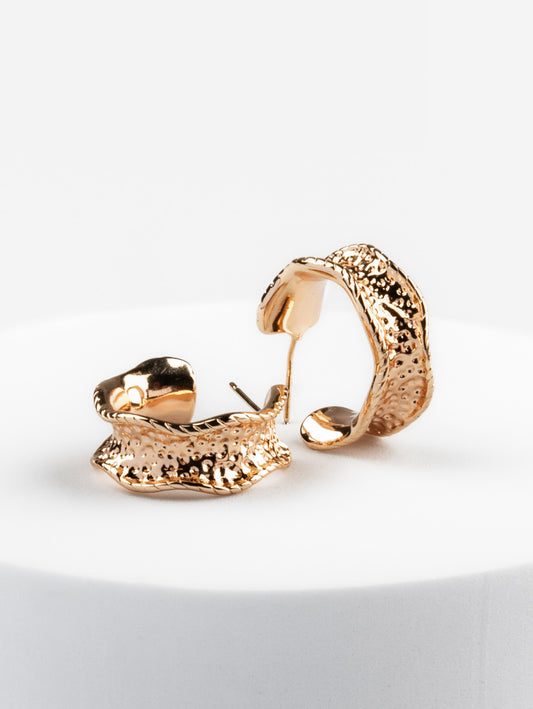 Dotted Twist Hoops