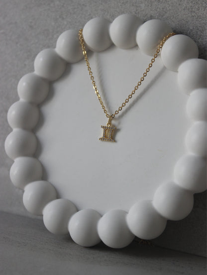 Gemini CZ Pendant Necklace