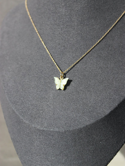 Light Green Butterfly Necklace