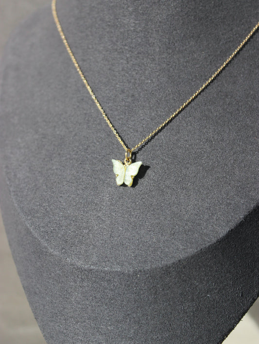 Light Green Butterfly Necklace