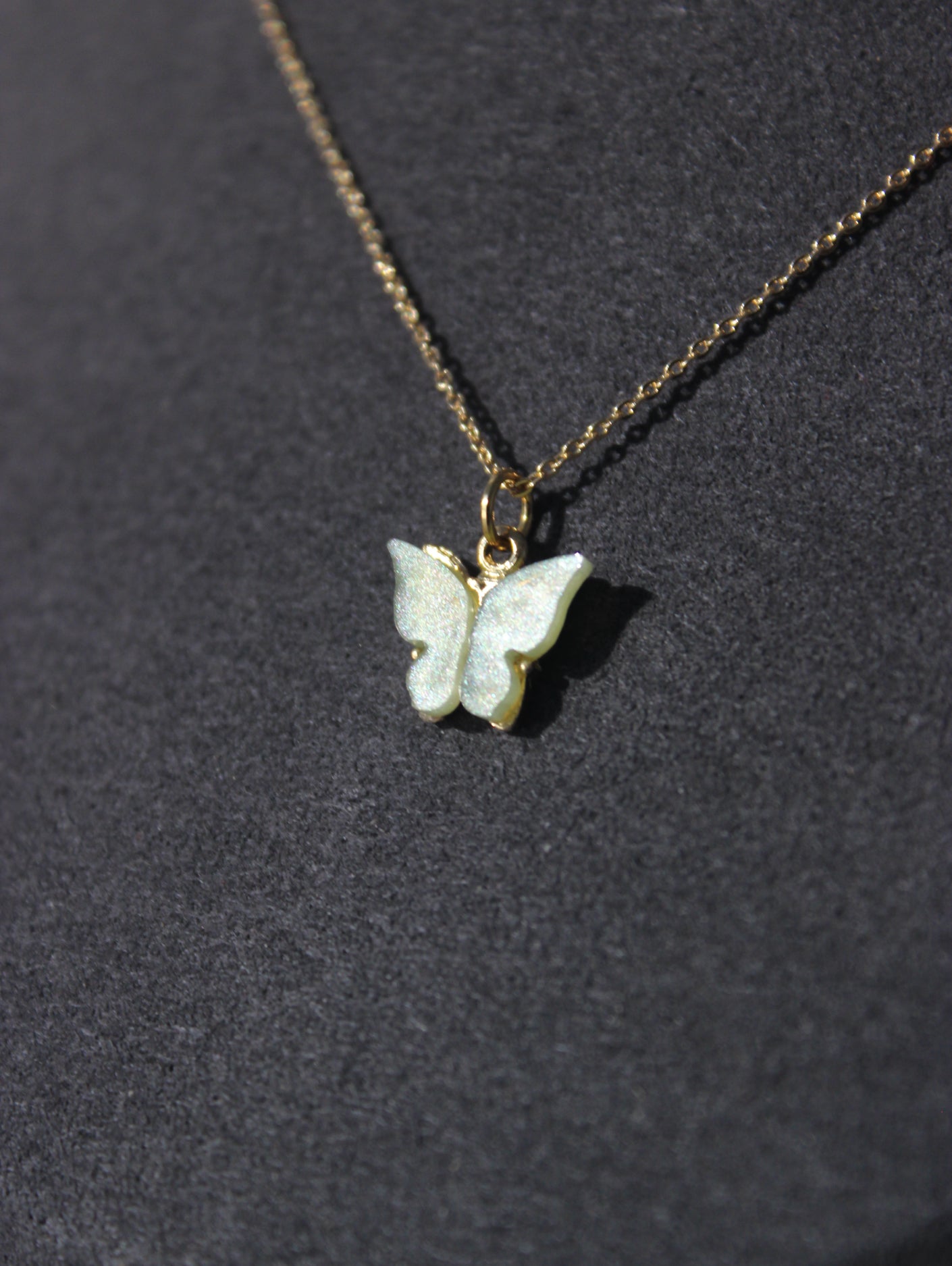 Light Green Butterfly Necklace