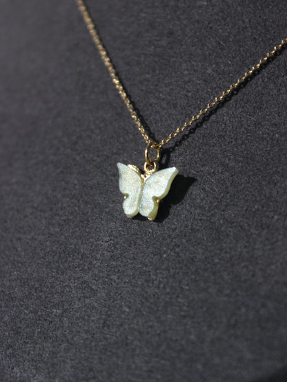 Light Green Butterfly Necklace