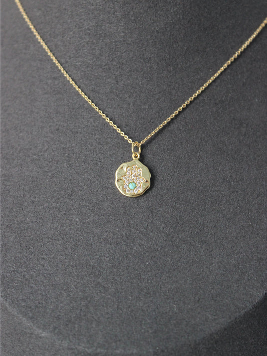 Hand of Fatima Medallion Necklace