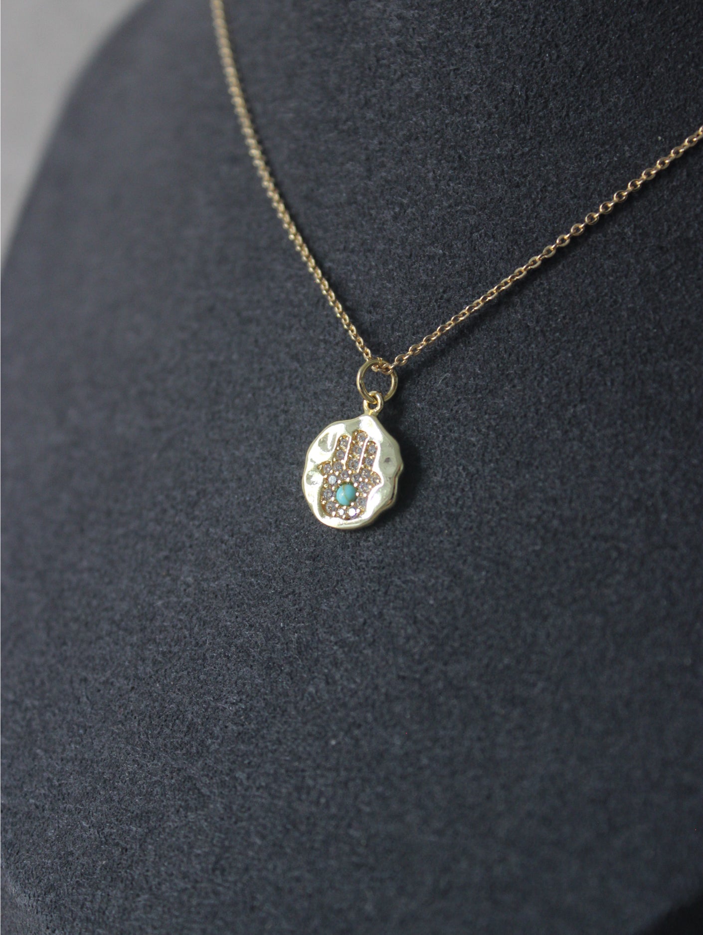 Hand of Fatima Medallion Necklace