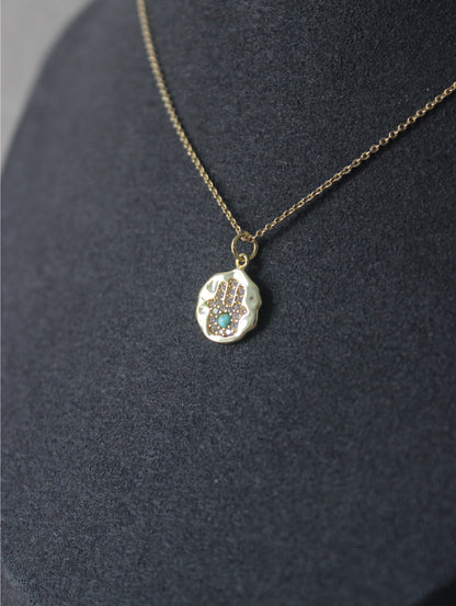 Hand of Fatima Medallion Necklace