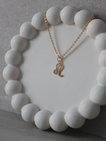 Leo CZ Pendant Necklace