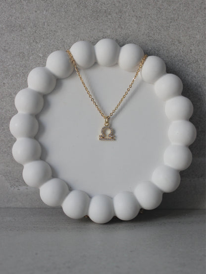 Libra CZ Pendant Necklace
