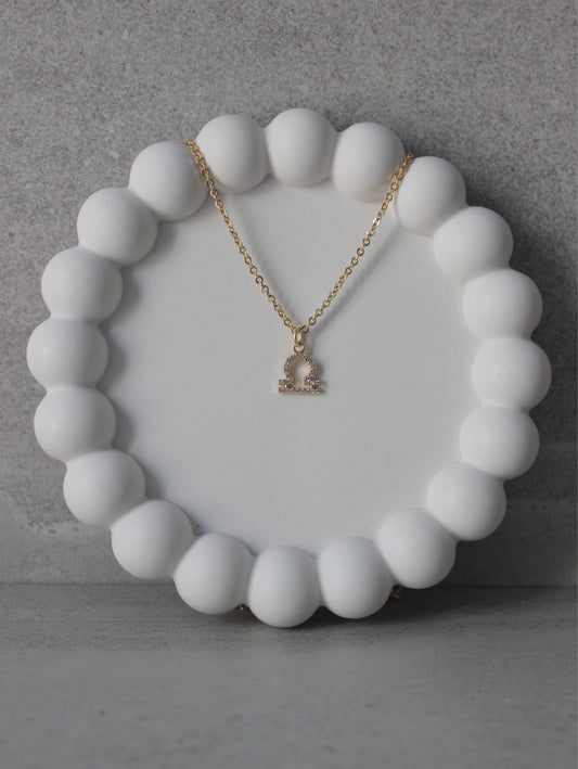 Libra CZ Pendant Necklace