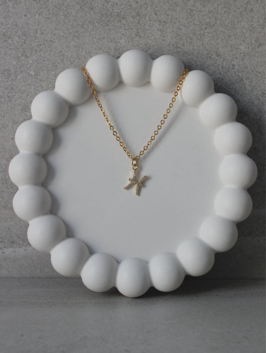 Pisces CZ Pendant Necklace
