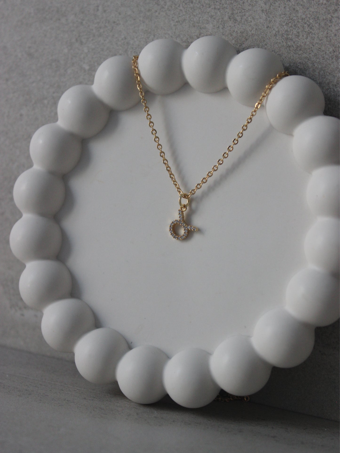 Taurus CZ Pendant Necklace